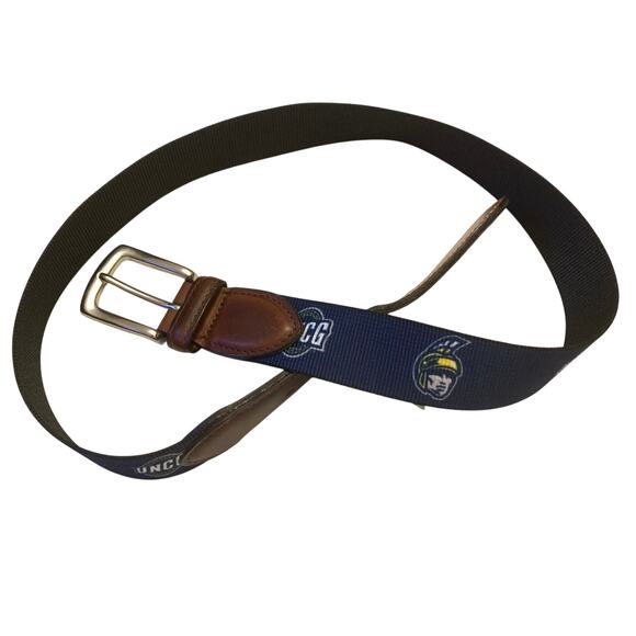 T.B.Phelps University of North Carolina Greensboro Mens Belt Nylon Leather Sz 34 - Picture 15 of 16